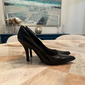 Nine West Black Patent Pointed-Toe High Heels 7.5